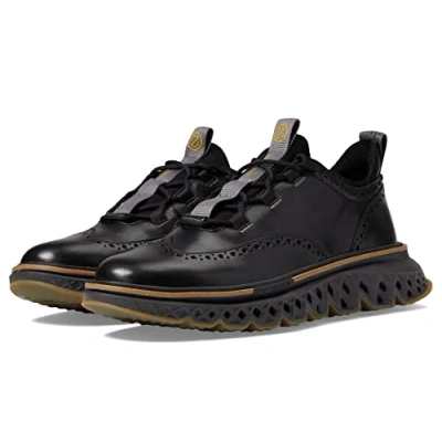 Image of Cole Haan Men&#039;s 5 zerogrand Wing Tip Oxford, Black/Pavement/Storm, 13 Wide