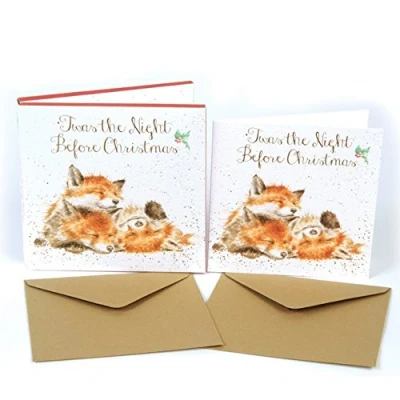 Image of Wrendale Designs by Hannah Dale The Night Before Christmas Card Box Set Pack of 8