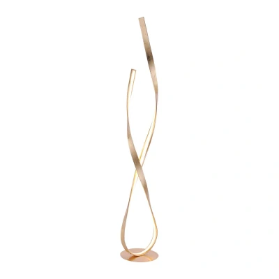 Image of Paul Neuhaus LED floor lamp Linda, gold, metal, dimmable