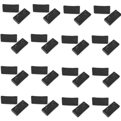 Image of XIAONAN 62 63mm Replacement Bed Slat Holders Kits Bundles Plastic 10PCS Centre Caps+ 20PCS End Caps Holders, Width x Height 9 mm (Inside Dimension), for single, double and king size beds