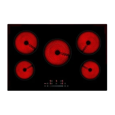 Image of Willow WCH77T 77cm Touch Control Electric Hardwired Ceramic Hob with Five Cooking Zones, Slider Controls, Radiant