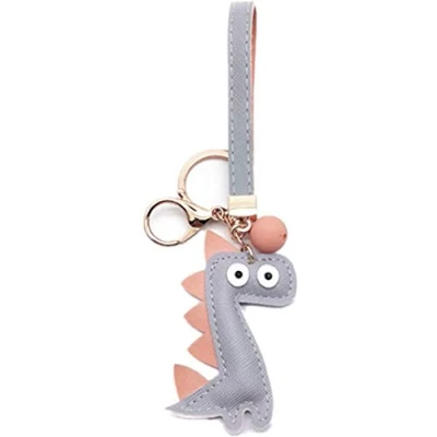 Image of NEO+ Womens and girls leather keyrings pendants, Keychains, Bag Charms, Handbag Accessories (DINOSAUR)