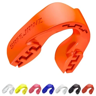 Image of SAFEJAWZ Mouthguard Slim Fit, Adults and Junior Gum Shield with Case for Boxing, MMA, Rugby, Martial Arts, Judo, Karate, Hockey All Contact Sports… B073CZHSRS (Junior (
