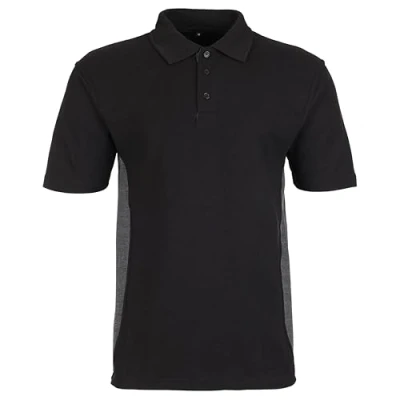 Image of TuffStuff Mens 134 TS Short Sleeve Polo Shirt, Black, M UK