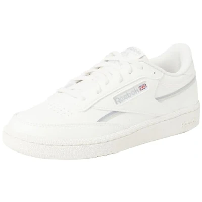 Image of Reebok Women&#039;s Club C 85 Vegan Sneaker, CHALK/PUGRY3/STEFOG, 4 UK