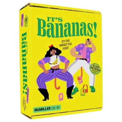Image of It&#039;s Bananas! The Monkey Tail Game Funny, Fun Party &amp; Family for Kids, Adults, Board Game, Hen Do, Halloween, Christmas, Garden, Secret Santa, Girls Night, Birthday Gift, Stocking Filler