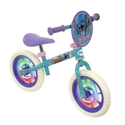 Image of Stitch 12&quot; Boys and Girls Balance Bike 2+ Years Old with Light Up Wheels Adjustable 12 Inch Kids Toddler Boy Toys Girl