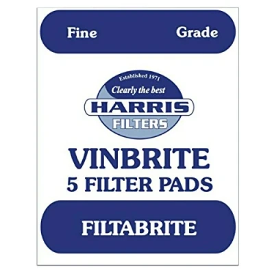 Image of Pack Of 5 Harris Fine Grade Filtabrite Pads To Fit Mk 3 Vinbrite Filter