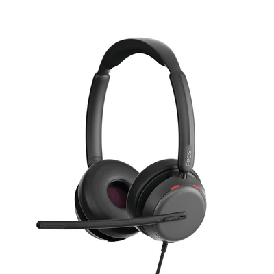 Image of EPOS IMPACT 860T ANC Double Sided Wired Headset with Noise Cancelling, Microsoft Teams Certified, USB C Microphone for PC, Super Wideband Audio