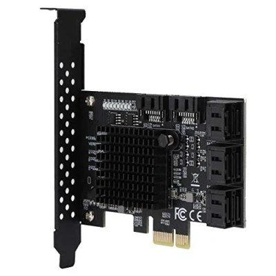Image of Hopcd PCI E to SATA Expansion Card, Express 8 Port SATA3.0 Controller Card Support 1X 2X 4X 8X 16X, for Windows 7/8/XP/10
