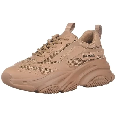 Image of Steve Madden Women&#039;s Possession Sneaker, Almond, 4.5 UK