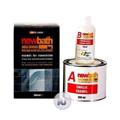 Image of NewBath Bath Sink Shower Tiles Resurfacing Enamel White Water Resistant 2K Paint 500ml by DecoColor