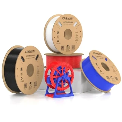 Image of Creality Hyper PETG Filament, Black+White+Red+Blue Filament 1.75mm 4KG, 3D Printer Dimensional Accuracy +/ 0.03mm, Printing Materials for Most Printers