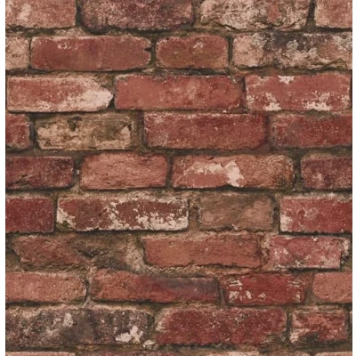 Image of Fine Decor FD31285 Rustic Brick Wallpaper, Red