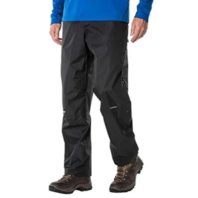Image of Berghaus Men&#039;s Deluge Waterproof Breathable Overtrousers Durable Comfortable Rain Pants, Black, S Regular (31 Inches)