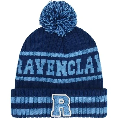 Image of Concept One Harry Potter Beanie Hat, Hogwarts Collegiate Winter Knit Cap with Cuff and Pom, Ravenclaw, Size