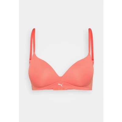 Image of Puma Women SOFT Padded BRA Tshirt bra, Women&#039;s, Size: 38C, Coral