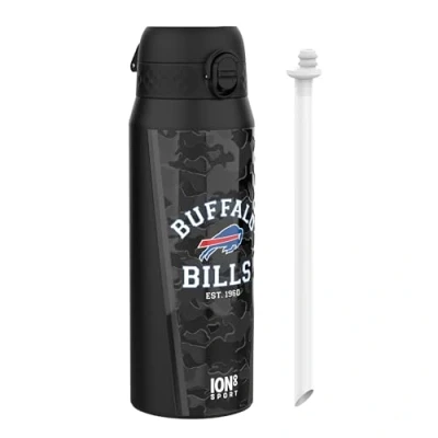 Image of Ion8 NFL Bills Sports Thermal water Bottle with Removable Straw, 750ml/24oz, Leak proof Vacuum Insulated Drinking Bottle, Easy to Open, Secure Lock, Dishwasher Safe, Flip Cover, Metal