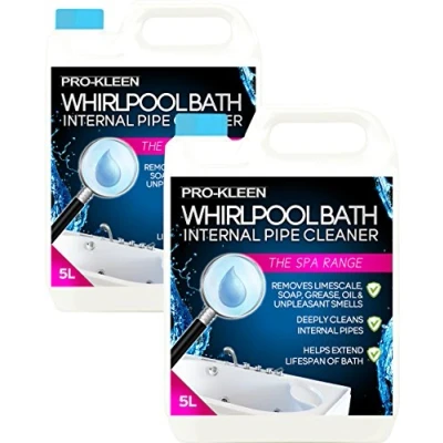 Image of Pro Kleen Whirlpool Bath Internal Pipe Cleaner (10L) Provides a Deep, Hygienic Clean to Remove Limescale, Soap, Oil, Grease &amp; Unpleasant Smells from Pipes