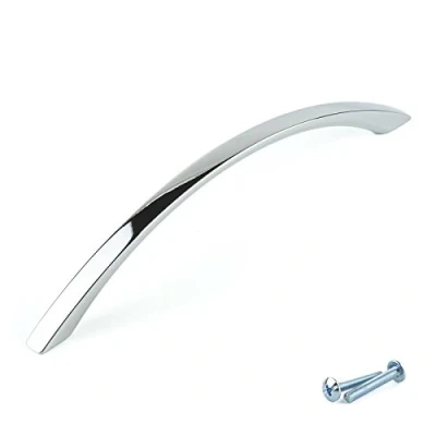 Image of S Chrome Bow Kitchen Cabinet Door Handle, Cupboard Drawer Bedroom furniture handles 288mm