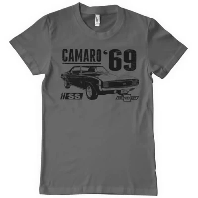 Image of Chevrolet Officially Licensed Camaro SS 1969 Mens T Shirt (Dark Grey), Large