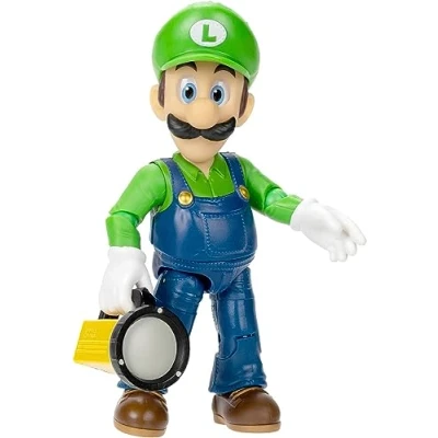 Image of THE SUPER MARIO BROS. MOVIE 5/ 12.5cm Luigi Action Figure with Flashlight Accessory