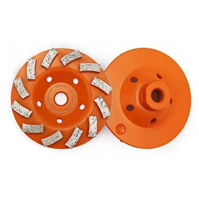 Image of BGTEC Diamond Turbo Row Grinding Cup Wheel for Marble Concrete Masonry 100MM 2pcs