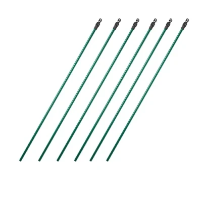 Image of Telescopic Washing Line Prop Pole Clothesline Heavy Duty Home Garden Dry Clothes Drying Airer Support Extenedable to 2.2M (Pack of 6)