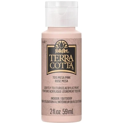 Image of Plaid Enterprises Mesa Pink Folkart Terra Cotta Textured Paint 2oz