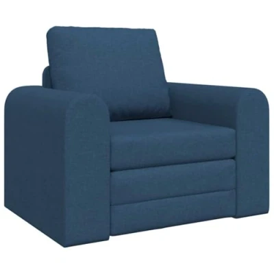 Image of vidaXL Floor Sofa Bed 2 in 1 Blue 98x71x83 cm Fabric