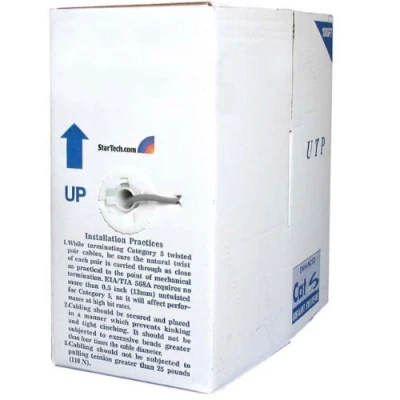 Image of StarTech.com 1000 ft Bulk Cat6 Ethernet Cable Stranded CM Rated for In Wall Use Cat 6 UTP Patch Gray (WIRC6PATGRRL)
