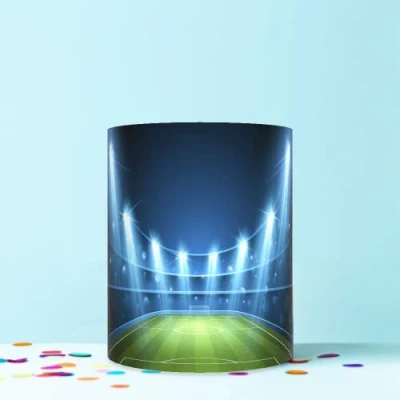 Image of FOOTBALL PITCH STADIUM WRAP AROUND EDIBLE CAKE TOPPER ICING DECORATION 2 SHEETS