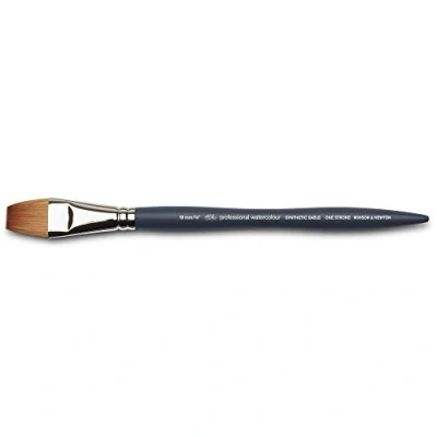Image of Winsor &amp; Newton Professional Watercolour Brush, Synthetic, Gray, 3/4&quot; EIN Strich Pinsel