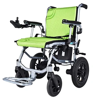 Image of AZMYSYS Electric Wheelchairs for Adults Motorised Folding Lightweight Deluxe Aluminium Lithium Battery Suitable Wheelchair The Elderly And Disabled, Two Batteries