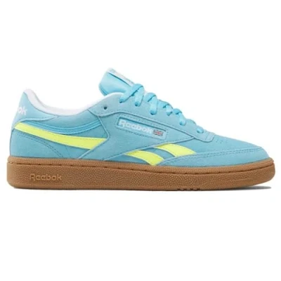 Image of Reebok Classic CLUB C Revenge Unisex Trainers for kids, Size: 7, Digital blue/solar acid yellow/gum shoes