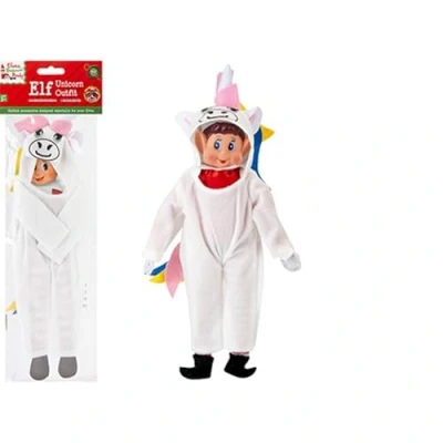 Image of PMS Elves Behaving Badly Elf Doll Dress Up Outfit Christmas Novelty Accessory Unicorn Costume