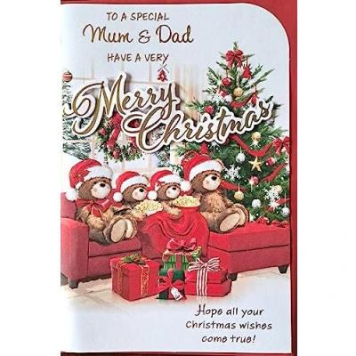Image of Prelude To A Special Mum and Dad Have Very Merry Christmas Card
