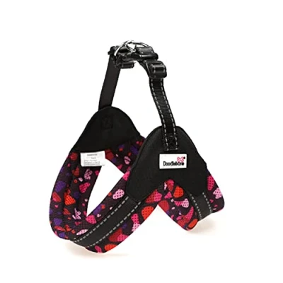 Image of Doodlebone Pattern Boomerang Dog Harness, Bubblegum Party, 8 10