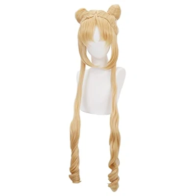 Image of HIROAKIYA Sailor Moon Usagi Tsukino Wig, Pretty Guardian Princess Serenity Cosplay Wig with Cap