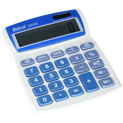 Image of Rexel Ibico 208X Calculator Eu,Blue, White