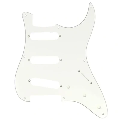 Image of Musiclily Pro 8 Hole Guitar Strat Pickguard for JPN Fender Japan 57 Vintage Style Stratocaster, 3Ply Parchment