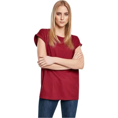 Image of Urban Classics Extended Shoulder TEE Basic Tshirt Bordeaux, Women&#039;s, Size: 3XL, Bordeaux
