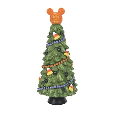 Image of Department 56 Disney Halloween Village Accessories Pumpkintown Manor Tree Figurine, 6.625 Inch, Multicolor