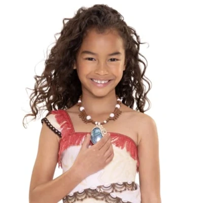 Image of Moana 2 Disney’s Necklace Magical Seashell Star Light Up by Jakks Pacific, For Girls Role Play and Dress Officially Licensed Disney