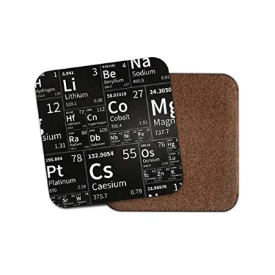 Image of 1 x Periodic Table Coaster Science Chemistry Student Teacher College #14467