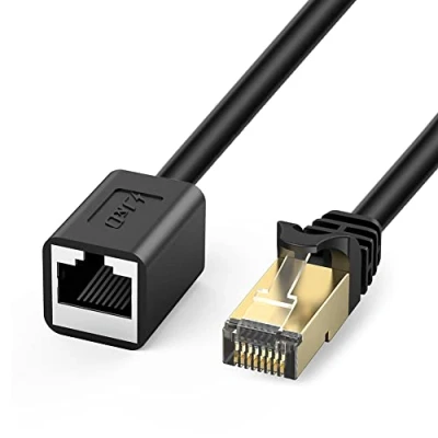 Image of J&amp;D Ethernet Extention Cable, Cat 6 Extender Cable Adapter (2.7 Meter), Support Cat6 / Cat5e Cat5 Standards, RJ45 Cords Shielded Male to Female