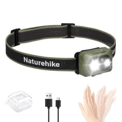 Image of Naturehike LED Charging Light 2 Headlights 500 Lumen 80 Adjustable IP66 Waterproof Lightweight Rechargeable Headlamp Super Bright Headlamps for Running Fishing Camping Climbing