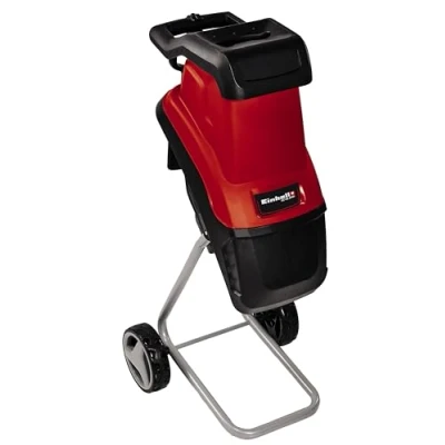 Image of Einhell 2500W Electric Garden Shredder Reversible Steel Blades, Large Funnel Opening, Safety Shut Off GC KS 2540 Mulcher for Leaves and Branches with Debris Bag