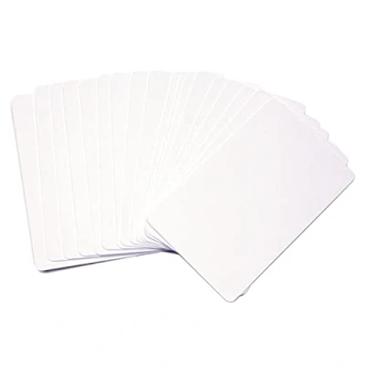 Image of 50pcs White PVC Cards Premium Quality Plastic ID Blank Business ，for Zebra Card Printers, Compatible with All Printers(Credit Size)