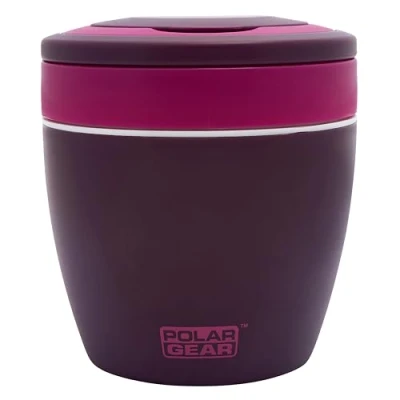 Image of Polar Gear Microwavable Food Containers with Fold Away Cutlery, Polypropylene, 500 milliliters, Red